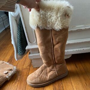 UGG over the knee bailey button Tan Suede Boots  Australia